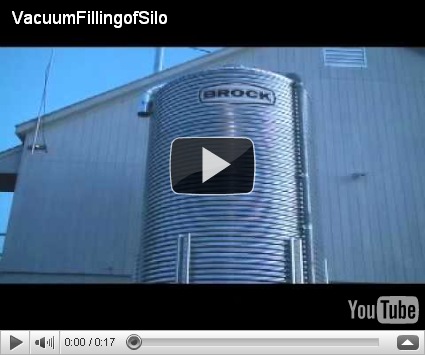 vacuum filling of wood pellet silo 