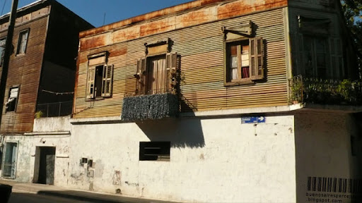 Charming Rusty House in Zolezzi Street in the La Boca neighborhood in Buenos Aires, Argentina