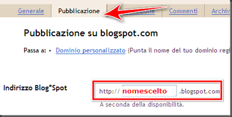 come modificare cambiare indirizzo URL blog blogger