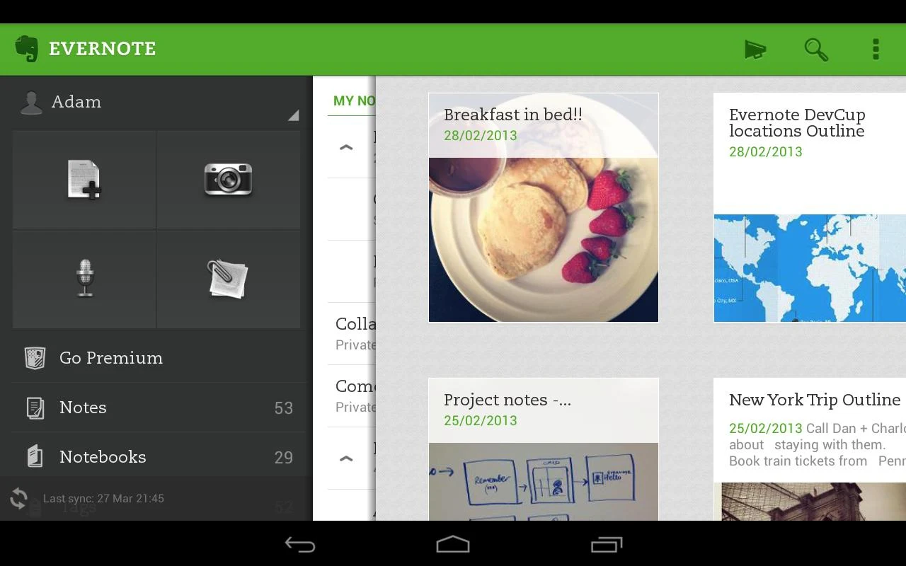 Evernote - screenshot