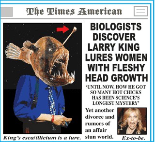 Biologists discover Larry King lures women with fleshy head growth