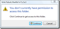 You don't currently have permission to access this folder