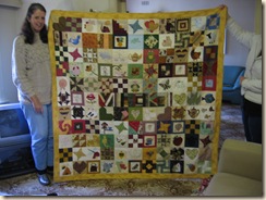 Quilt made by the Forum Ladies for Vicki - me  16th August 2009