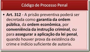 Código de Processo Penal - CPP - art. 312