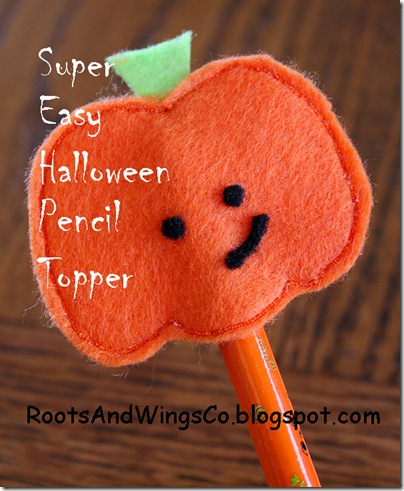 Super Easy Halloween Pencil Topper