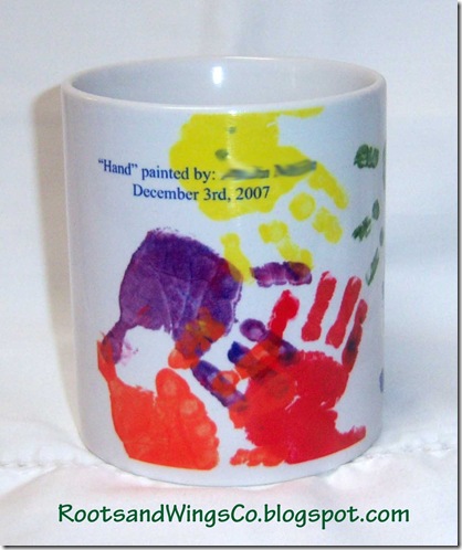 Hand print mug