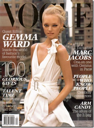 gemma ward vogue cover. gemma ward vogue italia.