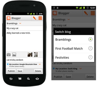Blogger para Android 2
