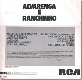 Contracapa (1971 - Alvarenga e Ranchinho)II