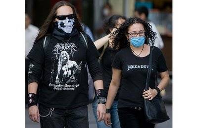 Ghostly and Plain Blue Swine Flu Masks