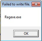 Failed to write file