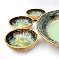 handmade stoneware tapas dish set by glazedOver 4