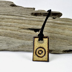 Aim Right Here handmade stoneWEAR Pendant necklace by glazedOver Pottery 3