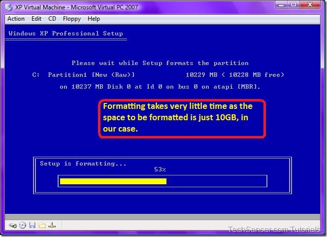19 Formatting the partition