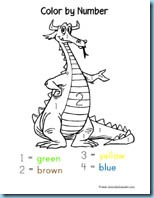 Dragon Color By Number