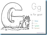 Color by Number...G is for Goat Color by Number...G is for Goat