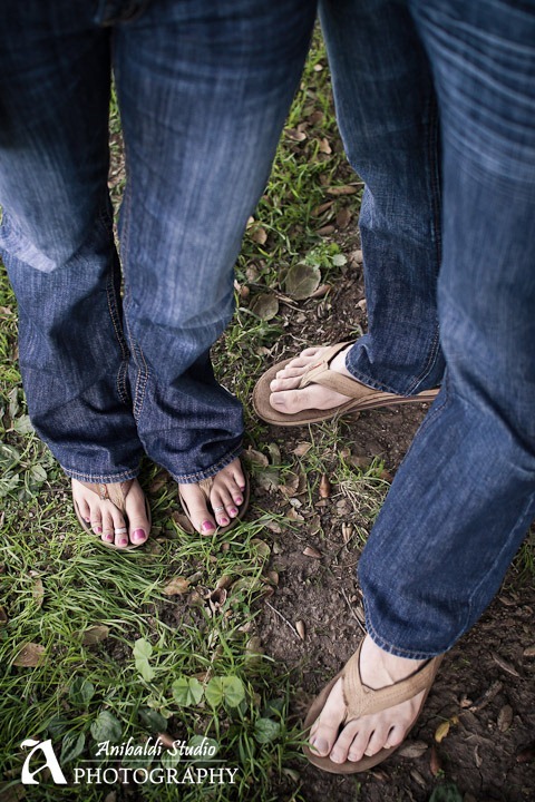 engagement photo of feet