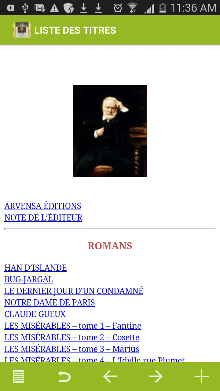 Victor Hugo : Oeuvres Screen 1