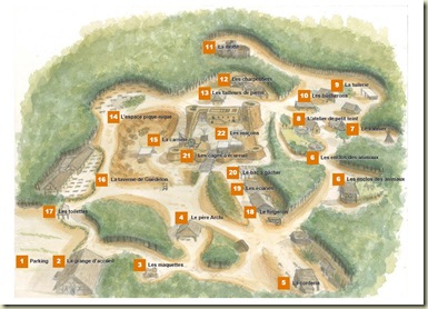 Guédelon - mapa de visitas