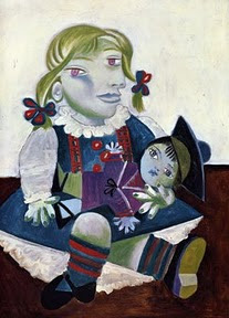Portrait of Maya with her Doll, 1938,
by Pablo Picasso