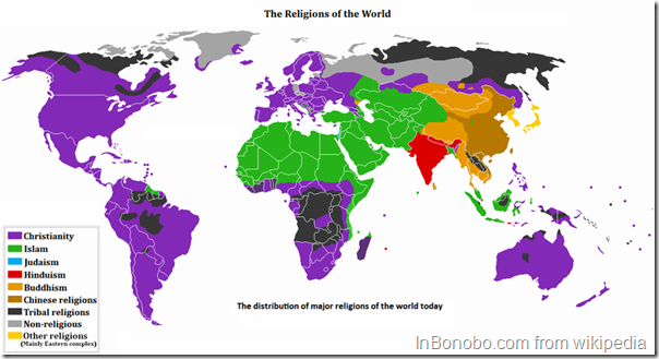 Religions of the World Map