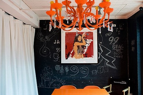 [orange chandelier chalkboard wall dining room[3].png]