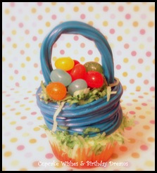 Blue Close Up Easter Basket Cupcakes