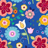 jill mcdonald Floral_on_intense_Blue.jpg