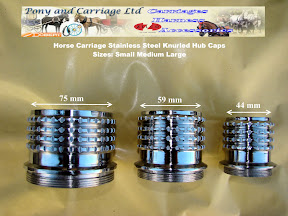Horse Carriage Stainless Steel Classic Multi Dimension Knurled Hub Caps