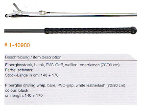 Döbert Drop Lash Fiberglass Carriage Driving Whip Type 1-40900