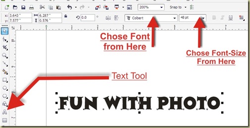 Text Reflection Effect in CorelDraw
