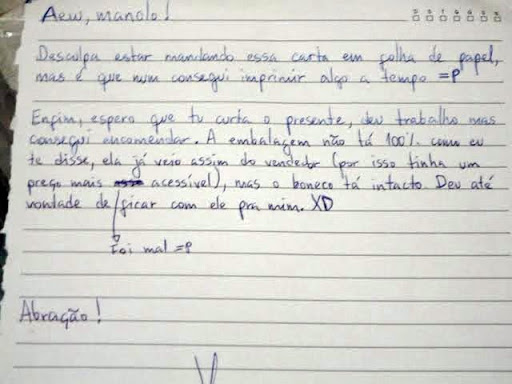 Carta para amigo secreto engraçada  Imagui