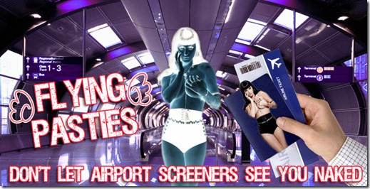 Airport Scanners graphic - flying pasties