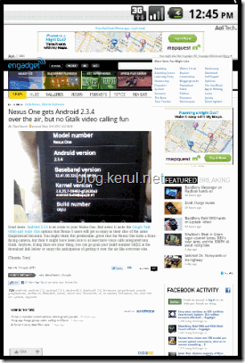 Desktop verion website on smartphone screen
