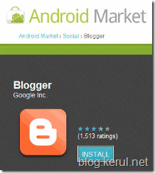 Blogger at Android Market