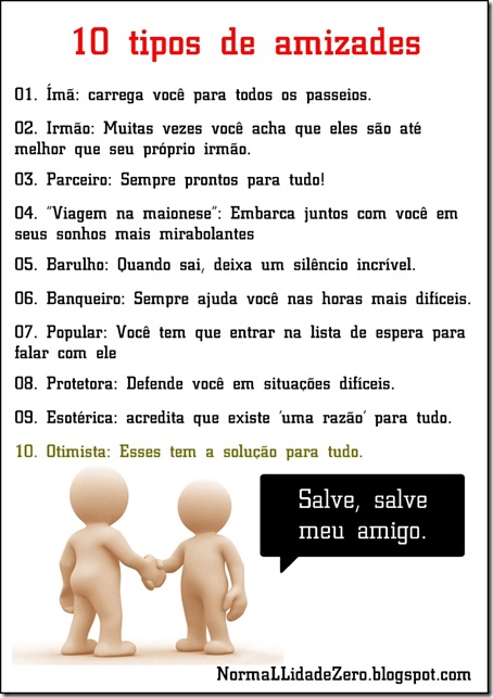 Tipos de amizades