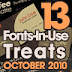 13 Fonts-In-Use Treats October 2010