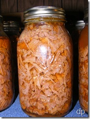 Closeup of a jar of beef
