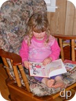 Naomi reading at Mammaw's House