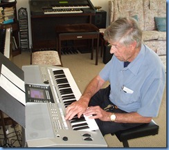 Michael Bramley gave us an extended play on the Yamaha PSR-710. He has recently purchased a PSR-910 himself and so would have felt 'at home' on this instrument