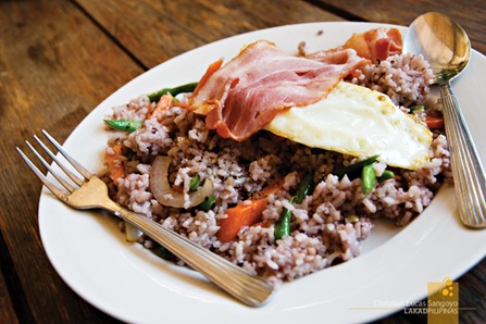 Vegetable Rice with Bacon and Egg at Sagada's Rock Inn