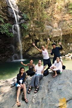 Group Hug at Agbalala Waterfalls