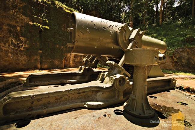 Pockmarked Battle Scars at Corregidor's Battery Way
