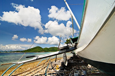 A Boat Being Repaired at the East Side of Banana Island