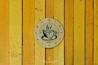A Coffee Clock at the La Corona Cafe