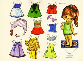 Muñecas recortables para vestir - Colorear dibujos infantiles