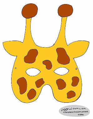 pintor Riego Red Manualidades: Máscara de jirafa en foami - Colorear dibujos infantiles