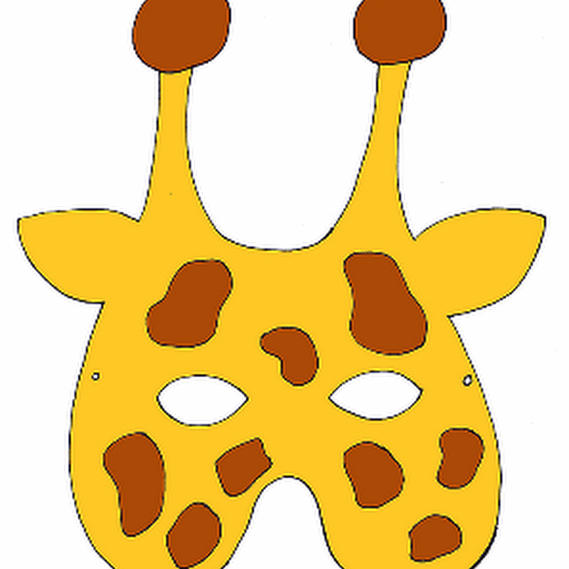 Manualidades: Máscara de jirafa en foami