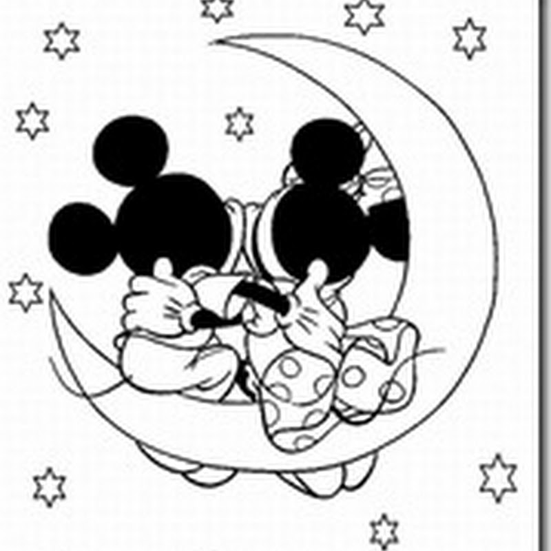 Dibujos para colorear de Mickey Mouse San Valentín