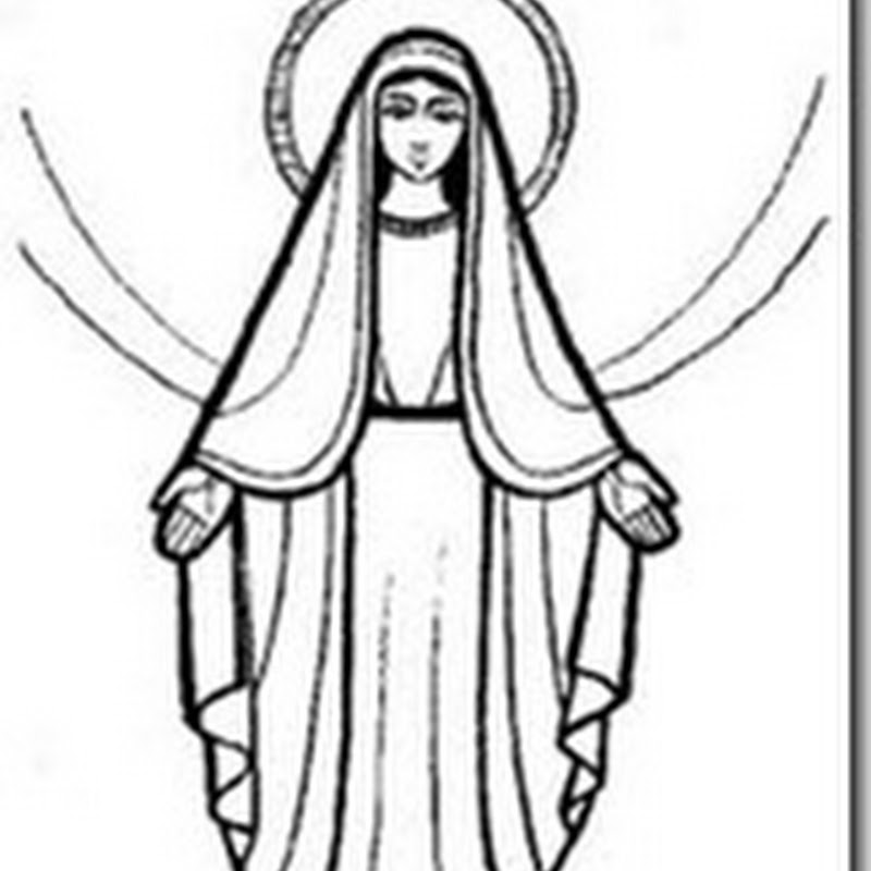 dibujos para colorear de la Virgen Inmaculada concepción